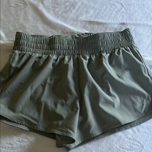 Nike Green Athletic Shorts Lightweight Elastic Waist